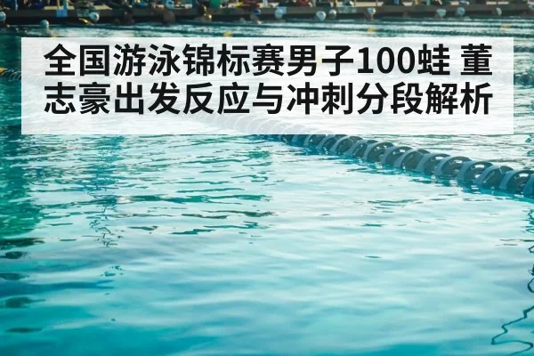 全国游泳锦标赛男子100蛙 董志豪出发反应与冲刺分段解析
